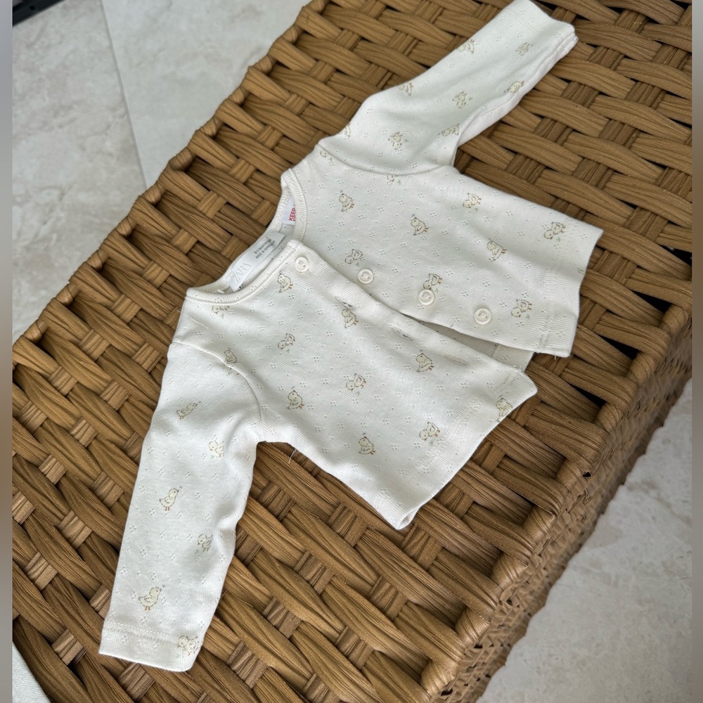 Zara Cream Button Down Shirt for Kids